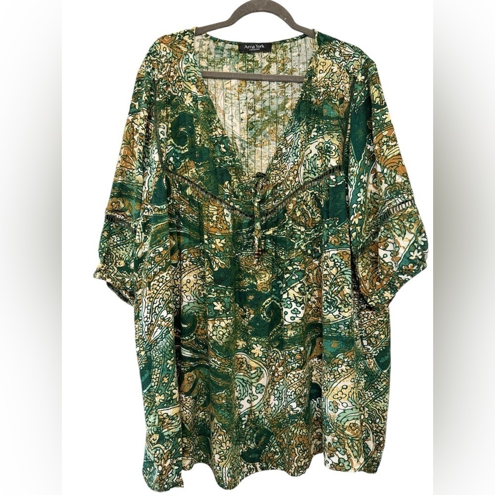 Arna York Carmel Pintuck Blouse 3X 26/28